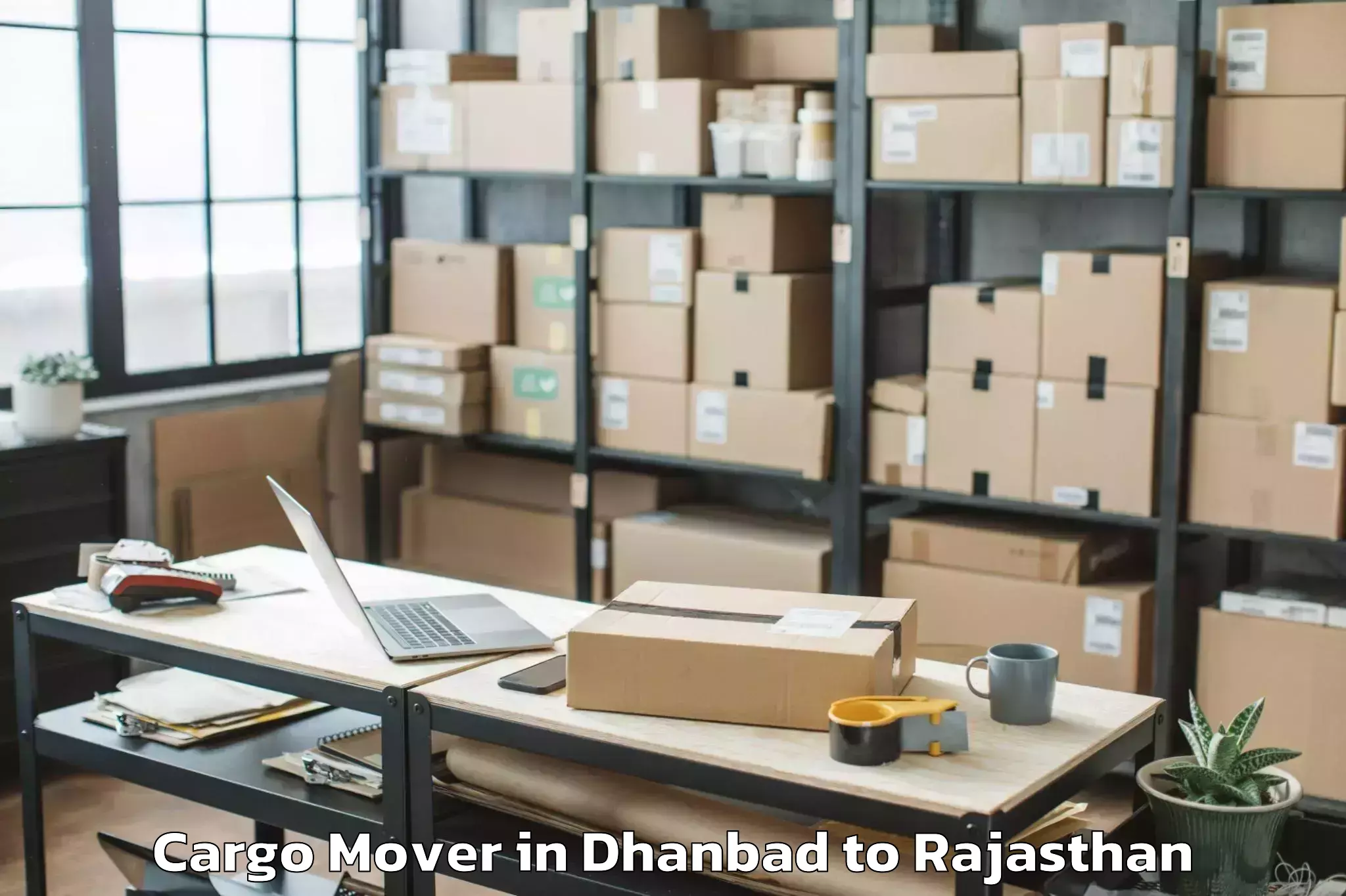 Hassle-Free Dhanbad to Bijaipur Cargo Mover